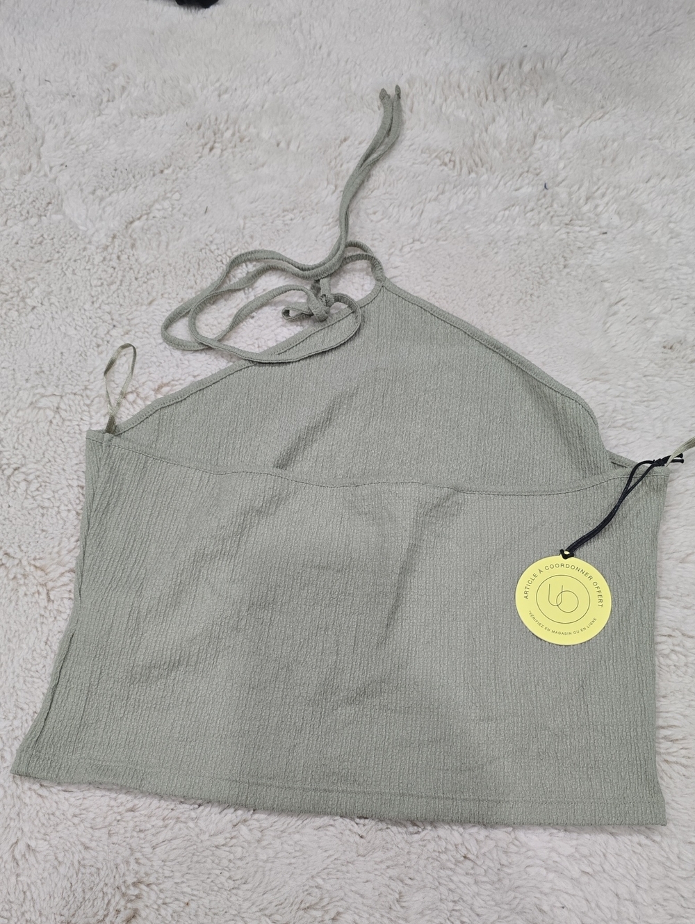 Light Sage Halter Crop Top -  Women